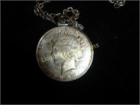1926-P US Silver Peace Dollar Necklace