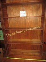 Wood Upright Book Case 5 Shelf Unit