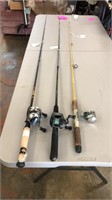 Lot of three fishing rod and reel‘s