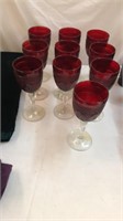 Ruby Red goblets (10)