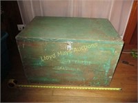 Vintage Wood Shipping Crate Storage Trunk
