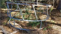 8-Foot round galvanized bale feeder ring