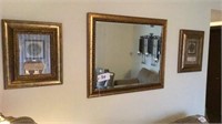 Mirror w/2 pictures 28x34