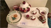 Cookie jar,salt and pepper shakers,plates