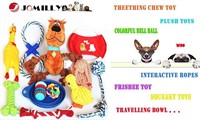 Jomilly 12 Pcs Puppy Teething Plush Toys Dog Toys