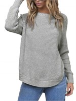 SUNJIN ACRO Women's Long Sleeve Crewneck Sweater S