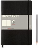 Leuchtturm 1917 Black Soft Cover Journal, Slim 7"