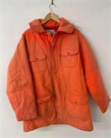 Woolrich USA Hunter Orange Long Jacket Size 46