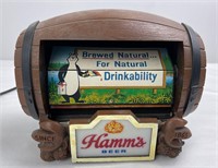 Hamm's Beer Barrel Flip Sign Lighted Display