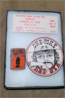 1969 Woodstock Ticket and Counter Culture Items
