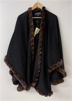 New with Tags St John Mink and Cashmere Cloak Sz S