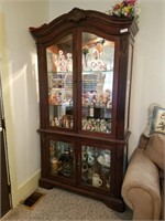7 Ft. Lighted Curio Cabinet    7' X 42" X 16"