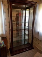 80" X 40" X 14" Lighted, Slide Front Glass Curio