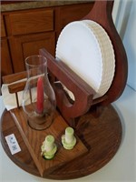 Lazy Susan w/ Paper plate holder etc.