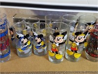 Mickey, Pepsi & Coca Cola Glasses