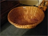 Large wicker dog basket