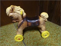 1960's Toy Wonder Horse on Wheels