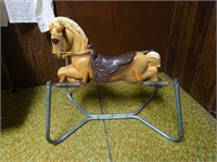 Toy Rocking Horse on Metal Frame w/Springs
