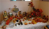 Assorted Fall Decorations & Easter Baskets.