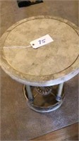 Marble Top Table (20" Circle, 27” Tall)