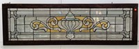 Beaded Glass Transom, beveled panels, gold