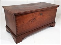 Walnut Blanket Chest, dovetailed case & feet, till