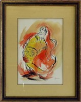 PAINTING OF A WOMAN SIGNED KUSHNER