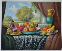 OLD MASTER STYLE STILL LIFE PAINTING SIGNED