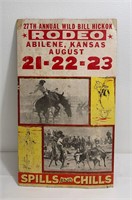 27th Annual Wild Bill Hickok Rodeo Poster - Kansas