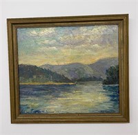 M. McKechnie - Swan Lake Oil Painting Montana