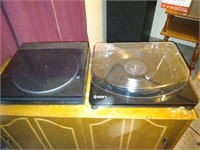 two Stereo turn tables record player