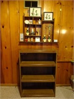 3-Shelf Bookcase & Knick Knacks w/Shelf