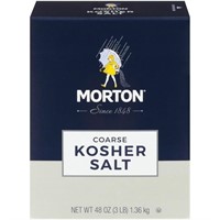 Lot of 8 - Morton Coarse Kosher Salt, 3 Lbs