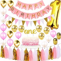 1st Birthday Girl Decorations Party Supplies