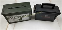 2 ammo cans (military style and vinyl winchester)