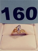 10 kt. Gold/925 Sterling Silver Diamond Ring