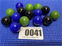 15, 1" Glass Marbles