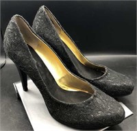 "Rocha" Nine West Black Round Toe Heels