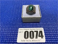 9.9 Gram Sterling Ring, Turquoise Stone Size 9