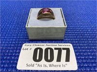 5.6 Gram 10k Gold Ring, Rhodonite Stone Size 9