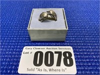 4.2 Gram Sterling Silver Dolphin Ring Size 7