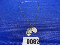 3.1 Gram Sterling Name Tag Pendant 15" Chain