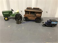 POPCORN VENDOR BANK, JD GARDEN TRACTOR MINI,