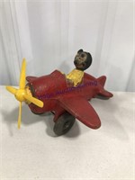 MICKEY'S AIR MAIL RUBBER PLANE, APPROX 6.5"
