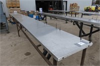 20ft x 21in Work Table w/Stainless Top