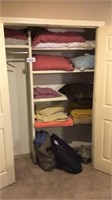 Contents of closet-blankets, pillows,sheets,  2