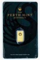 Coin 1 Gram Gold Bar - Perth Mint Sealed - Bullion