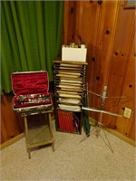 Music Storage Case & Sheet Music & Clarinet