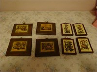 (4) Currier & Ives and (4) Hummel Plaques
