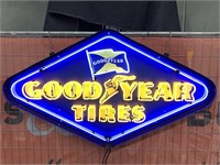 Large GOODYEAR NEON Sign. Striking Piece and a